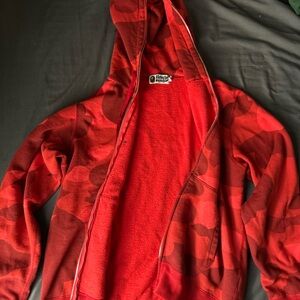 Red BAPE Hoodie (Large)